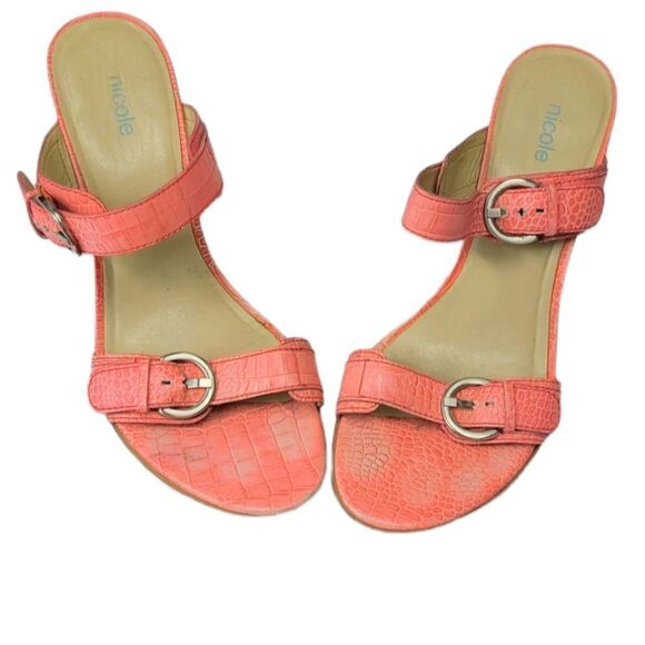 Nicole Open Toe Pink Summer Sandals Size 8.5 - Picture 2 of 8